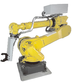 Casting machine robot pick-up